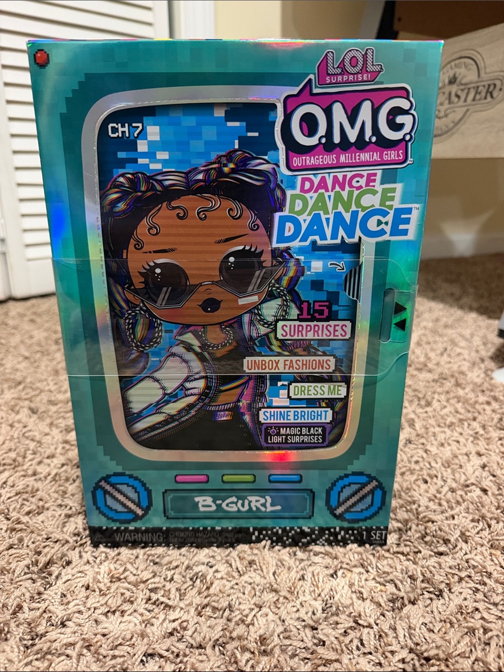 L.O.L. Surprise! O.M.G. B-Gurl Doll Teal Packaging with Holographic Accents